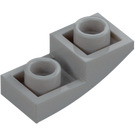 LEGO Medium steengrijs Helling 1 x 2 Gebogen Omgekeerd (24201)