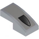 LEGO Medium Stone Gray Slope 1 x 2 Curved with Air Intake (Left) Sticker (3593)