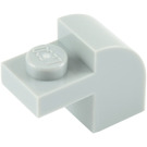 LEGO Gris pierre moyen Pente 1 x 2 x 1.3 Incurvé avec assiette (6091 / 32807)