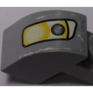 LEGO Medium Stone Gray Slope 1 x 2 x 1.3 Curved with Plate with Headlight (Left) Sticker (6091)