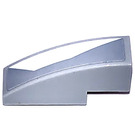 LEGO Medium Stone Gray Slope 1 x 3 Curved with White Trapezoid Shape Right Sticker (50950)
