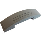 LEGO Medium Stone Gray Slope 1 x 4 Curved Double with Three Rectangles Sticker (93273)