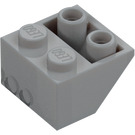 LEGO Medium Stone Gray Slope 2 x 2 (45°) Inverted with Hollow Tube Spacer Underneath (76959)