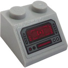 LEGO Medium Stone Gray Slope 2 x 2 (45°) with Control Panel Sticker (3039)