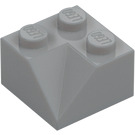 LEGO Medium Stone Gray Slope 2 x 2 (45°) with Double Concave (Rough Surface) (3046 / 4723)