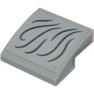 LEGO Medium Stone Gray Slope 2 x 2 Curved with Curved Lines Pattern 3 Sticker (15068)