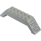 LEGO Medium Steengrijs Helling 2 x 2 x 10 (45°) Dubbele met Stone Patroon Sticker (30180)