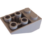 LEGO Medium Stone Gray Slope 2 x 3 (25°) Inverted with Connections between Studs (2752 / 3747)