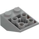 LEGO Medium steengrijs Helling 2 x 3 (25°) Omgekeerd zonder verbindingen tussen noppen (3747)