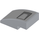 LEGO Medium Stone Gray Slope 2 x 3 Curved with Vent (Left) Sticker (24309)