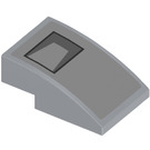 LEGO Medium Stone Gray Slope 2 x 3 Curved with Vent (Right) Sticker (24309)