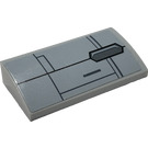 LEGO Medium Stone Gray Slope 2 x 4 Curved with SW Resistance Transport Pod Hull Plates Sticker with Bottom Tubes (88930)