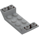 LEGO Medium stengrå Skråning 2 x 6 (45°) Dobbelt Inverteret med Open Centrum (22889)