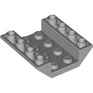 LEGO Medium Steengrijs Helling 4 x 4 (45°) Dubbele Omgekeerd met Open Midden (Geen gaten) (4854)
