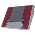 LEGO Gris pierre moyen Pente 6 x 8 (10°) avec rouge et grise Panels 7675 Autocollant (4515)