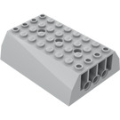 LEGO Medium steengrijs Helling 6 x 8 x 2 Gebogen Dubbele (45411 / 56204)