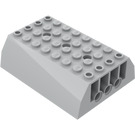 LEGO Medium Steengrijs Helling 6 x 8 x 2 Gebogen Dubbele (45411 / 56204)