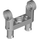 LEGO Medium Stone Gray Technic Connector Toggle Joint Smooth Double with 2 Pins (48496 / 65746)