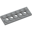 LEGO Keskitumma kivenharmaa Technic Levy 2 x 6 jossa Reiät (32001)