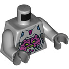 LEGO Medium stengrå The Kraang Medium Stone Grå Exo-Dragt Legeme med Tilbage Barb Minifig Torso (973 / 76382)