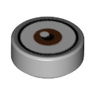 LEGO Gris pierre moyen Tuile 1 x 1 Rond avec Central Minion Eye (35380 / 69074)