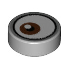 LEGO Gris pierre moyen Tuile 1 x 1 Rond avec Minion Eye (35380 / 69069)