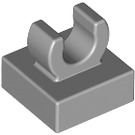 LEGO Medium Stone Gray Tile 1 x 1 with Clip (Raised "C") (15712 / 44842)