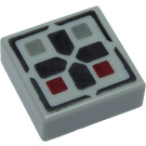 LEGO Medium Stone Gray Tile 1 x 1 with Cross and Buttons with Groove (3070 / 24641)