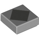 LEGO Medium Stone Gray Tile 1 x 1 with Gray Diamond Square with Groove (3070 / 79884)