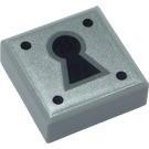 LEGO Medium Stone Gray Tile 1 x 1 with Key Hole with Groove (16827 / 47609)