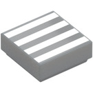 LEGO Medium Stone Gray Tile 1 x 1 with Lines with Groove (3070 / 66171)