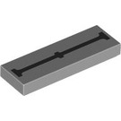 LEGO Medium Stone Gray Tile 1 x 3 with Black Line (63864 / 104297)