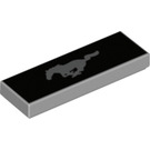 LEGO Medium Stone Gray Tile 1 x 3 with Mustang Logo (45357 / 63864)