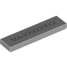 LEGO Mittleres Steingrau Fliese 1 x 4 mit Laser Engraved [MA-XXXXXXXX] (2431 / 19239)