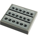 LEGO Gris pierre moyen Tuile 2 x 2 Inversé avec Buttons Autocollant (11203)
