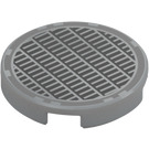 LEGO Medium Stone Gray Tile 2 x 2 Round with Vent Design with Bottom Stud Holder (14769 / 49039)