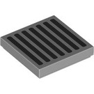 LEGO Medium Stone Gray Tile 2 x 2 with Black Lines with Groove (3068 / 104354)