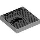 LEGO Medium Stone Gray Tile 2 x 2 with 'OLD TIMES' Newspaper with Groove (3068 / 13911)