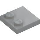 LEGO Mittleres Steingrau Fliese 2 x 2 mit Noppen auf Kante (33909)