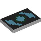LEGO Gris pierre moyen Tuile 2 x 3 avec Minecraft Bouclier Pixels (26603 / 106287)