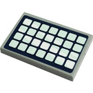 LEGO Medium Stone Gray Tile 2 x 3 with Solar Panel Sticker (26603)