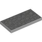 LEGO Gris pierre moyen Tuile 2 x 4 avec Cobblestone Pavement (39849 / 87079)