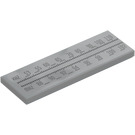 LEGO Grigio pietra medio Piastrella 2 x 6 con Radio Frequencies (69729 / 108101)