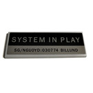 LEGO Medium Stone Gray Tile 2 x 6 with System in Play Sticker (69729)