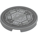 LEGO Medium Stone Gray Tile 3 x 3 Round with Millennium Falcon Machinery (67095 / 108330)