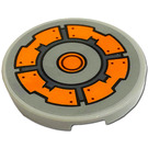 LEGO Medium Stone Gray Tile 3 x 3 Round with Ring, Plates Sticker (67095)