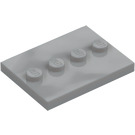 LEGO Medium Stengrå Bricka 3 x 4 med Fyra Knoppar (17836 / 88646)