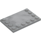 LEGO Mittleres Steingrau Fliese 4 x 6 mit Noppen auf 3 Edges (6180)