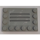LEGO Medium Stone Gray Tile 4 x 6 with Studs on 3 Edges with Scratches and Lines 4 Sticker (6180)