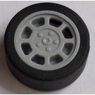 LEGO Medium Stone Gray Tire, Low Profile, Narrow Ø14.58 X 6.24 with Rim 11 x 6 mm and Spokes
